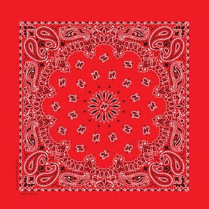 BD2500 Bandana Paisley Red-Bandanas-Daniel Smart Mfg - Retail