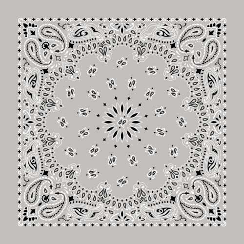 BD2502 Bandana Paisley Silver-Daniel Smart Mfg - Retail