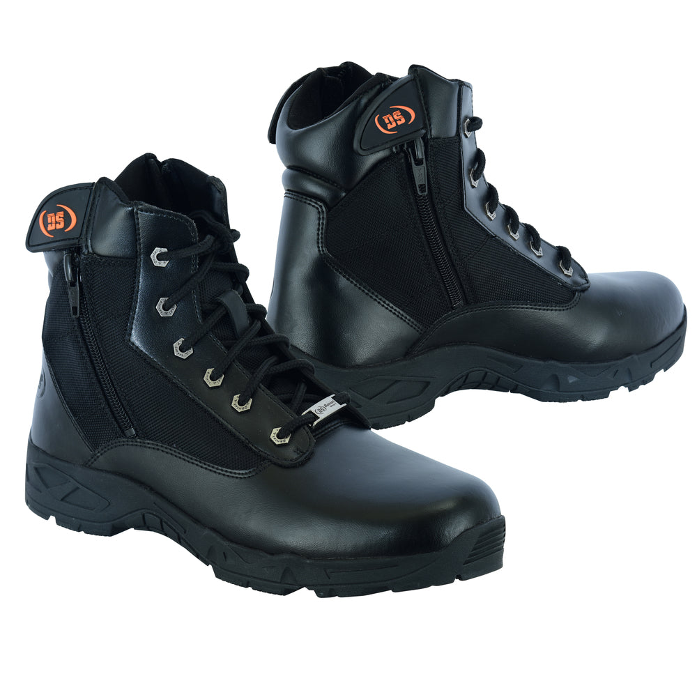 Black Ops Men’s Leather Motorcycle Boots – Tactical Strength