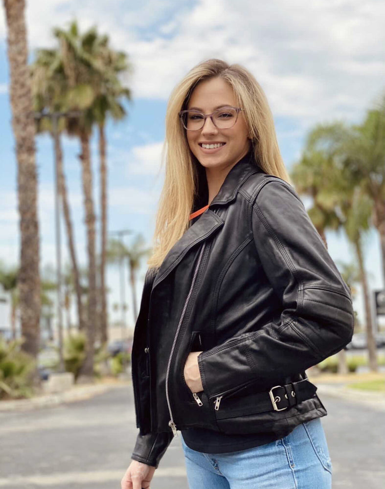 Black Orchid Women's Leather Jacket | Elegant & Timeless