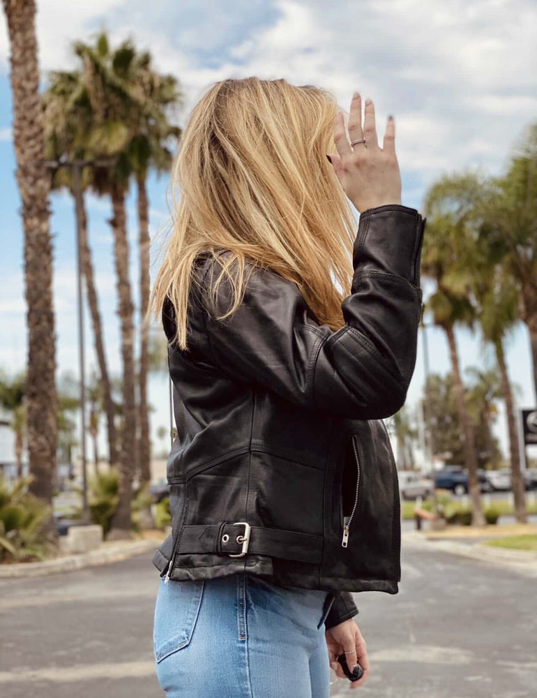 Black Orchid - Women's Leather Jacket-Womens Leather Motorcycle Jackets-Daniel Smart Mfg - Retail