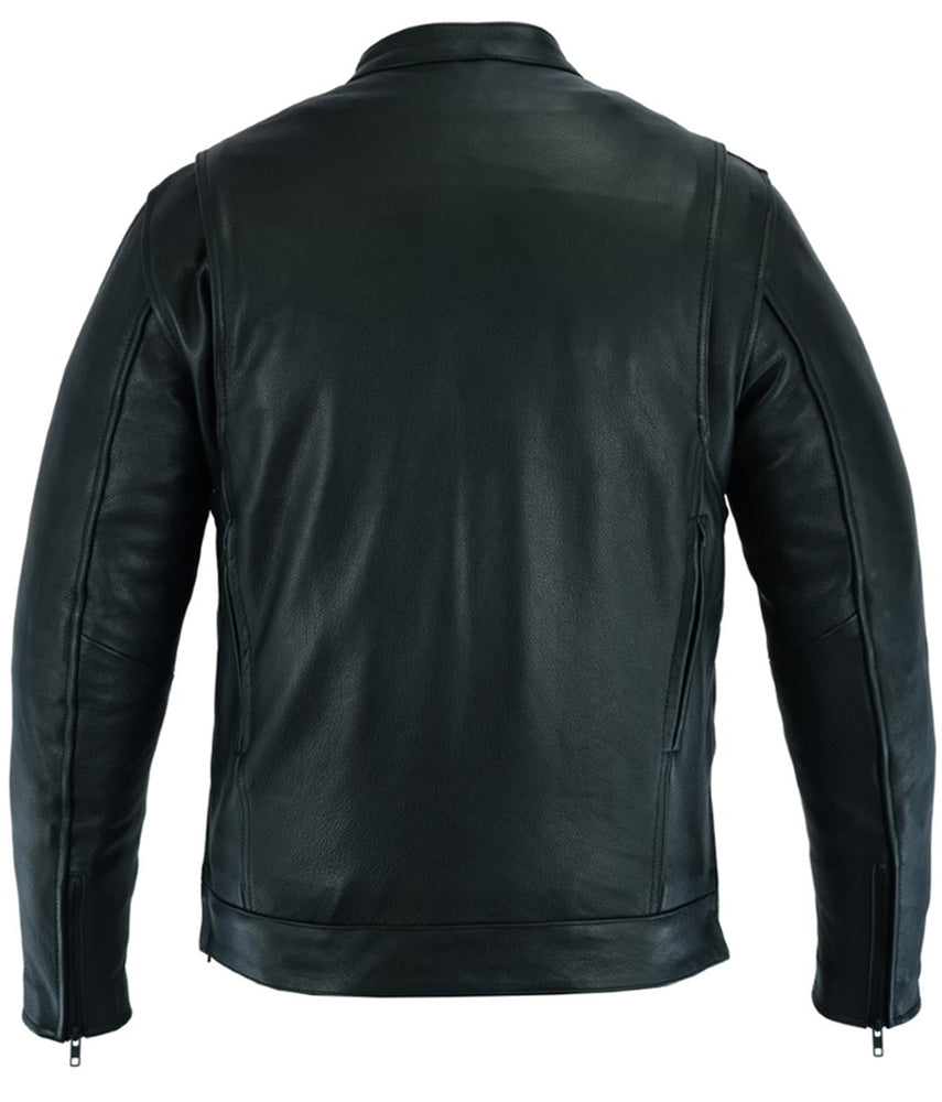 Blaze Runner - Men's Leather Motorcycle Jacket-Mens Leather Motorcycle Jackets-Daniel Smart Mfg - Retail