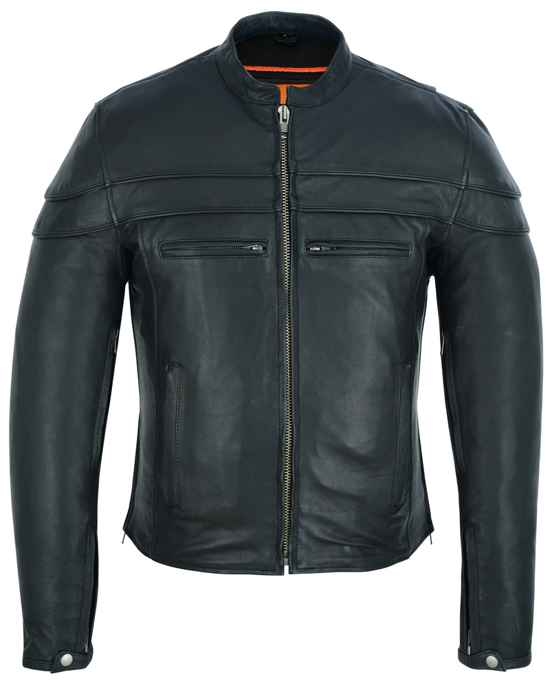 Blizzard - Men's Leather Motorcycle Jacket-Mens Leather Motorcycle Jackets-Daniel Smart Mfg - Retail