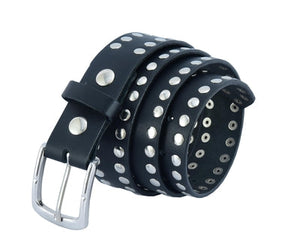 BLT2011 Premium Quality Studded Leather Belt-Belts-Daniel Smart Mfg - Retail