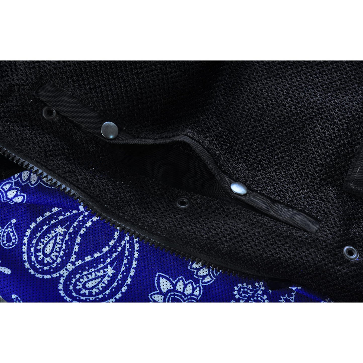 Blue Soul Men's Black Mesh Textile Vest with Blue Paisley Liner-Daniel Smart Mfg - Retail