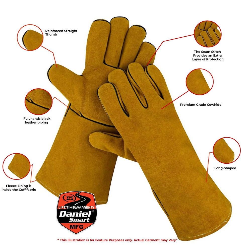 BW2710 Gold Hands-Welding Gloves-Daniel Smart Mfg - Retail