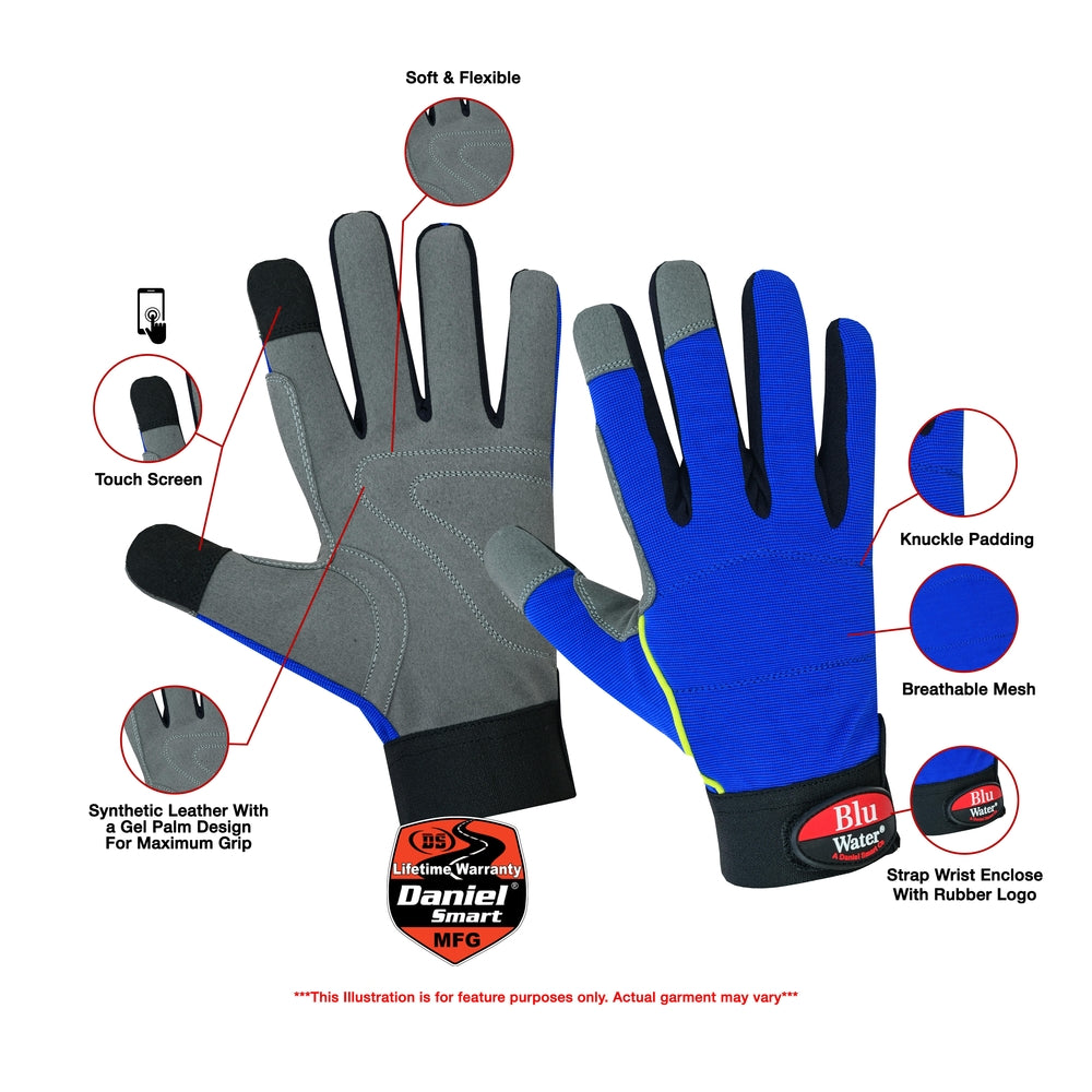 BW2715 Work Slingers - Blue-Universal Gloves-Daniel Smart Mfg - Retail
