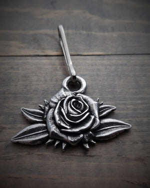 BZP-25 Rose Zipper Pull-Zipper Pulls-Daniel Smart Mfg - Retail