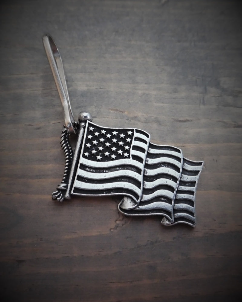 BZP-27 US Flag Zipper Pull-Zipper Pulls-Daniel Smart Mfg - Retail