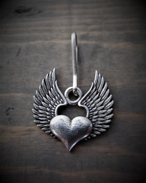 BZP-31 Heart Wing Zipper Pull-Zipper Pulls-Daniel Smart Mfg - Retail