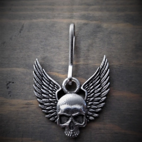 Skull Upwing Zipper Pull - Daniel Smart Mfg