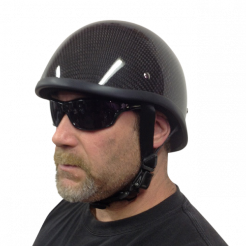 carbon fiber half motorcycle helmets CarbonAir Rocker: Dual-Brim Carbon Fiber Half Badass Helmet