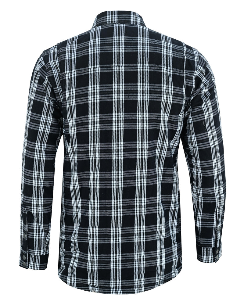 Checkered Champ Men's Black and White Armored Flannel Shirt-Daniel Smart Mfg - Retail