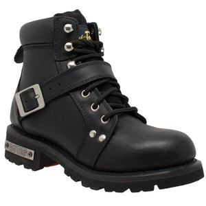 Cindra - Women's Leather Motorcycle Boots-Womens Motorcycle Boots-Daniel Smart Mfg - Retail