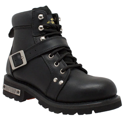 Cindra - Women's Leather Motorcycle Boots-Womens Motorcycle Boots-Daniel Smart Mfg - Retail