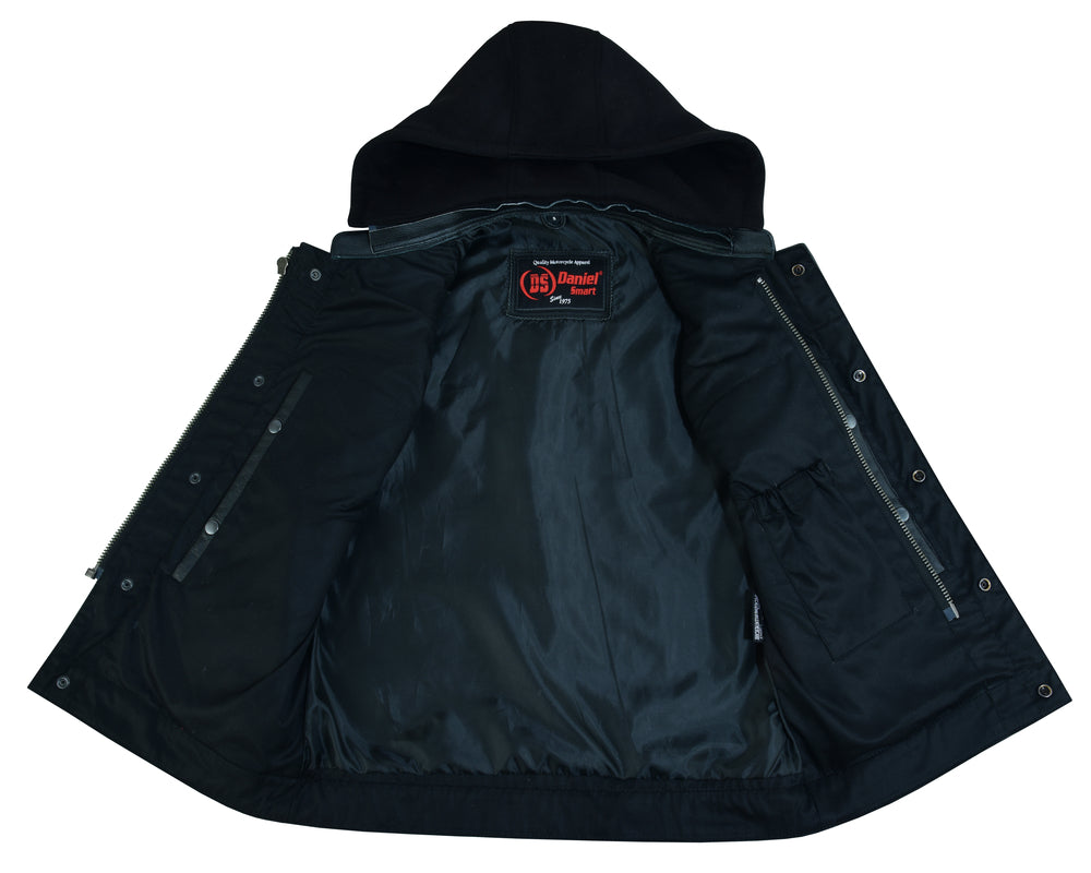 Cole - Men's Motorcycle Leather Vest-Mens Leather Vests-Daniel Smart Mfg - Retail