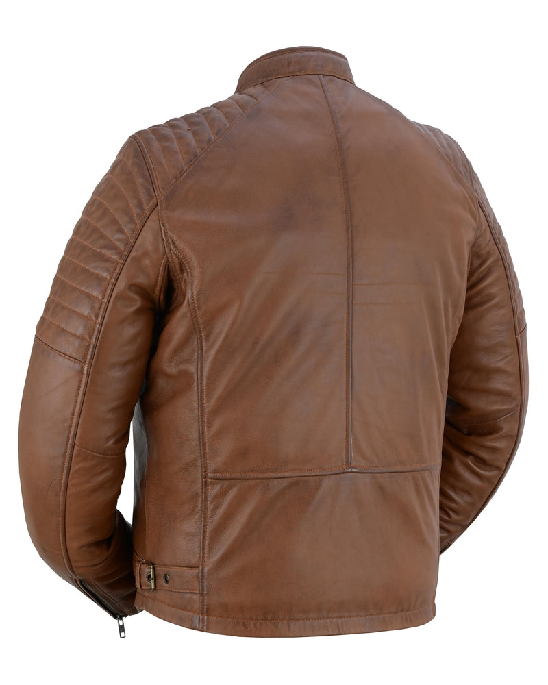 Copper Slayer Men's Sheepskin Leather Fashion Jacket with Snap Button-Daniel Smart Mfg - Retail