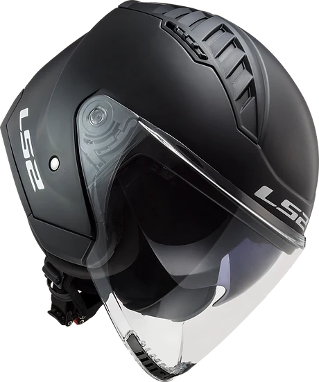 Copter Solid Open Face Motorcycle Helmet W/ SunShield Matte Black-Daniel Smart Mfg - Retail