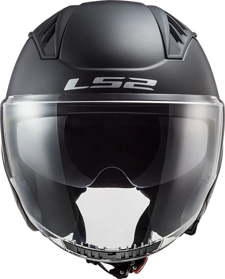 Copter Solid Open Face Motorcycle Helmet W/ SunShield Matte Black-Daniel Smart Mfg - Retail