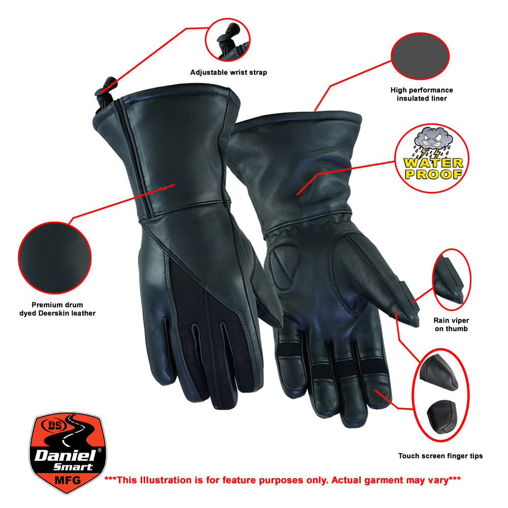 CruiseCore - Women's Deerskin and Gaunlet Gloves-Womens Gauntlet Gloves-Daniel Smart Mfg - Retail