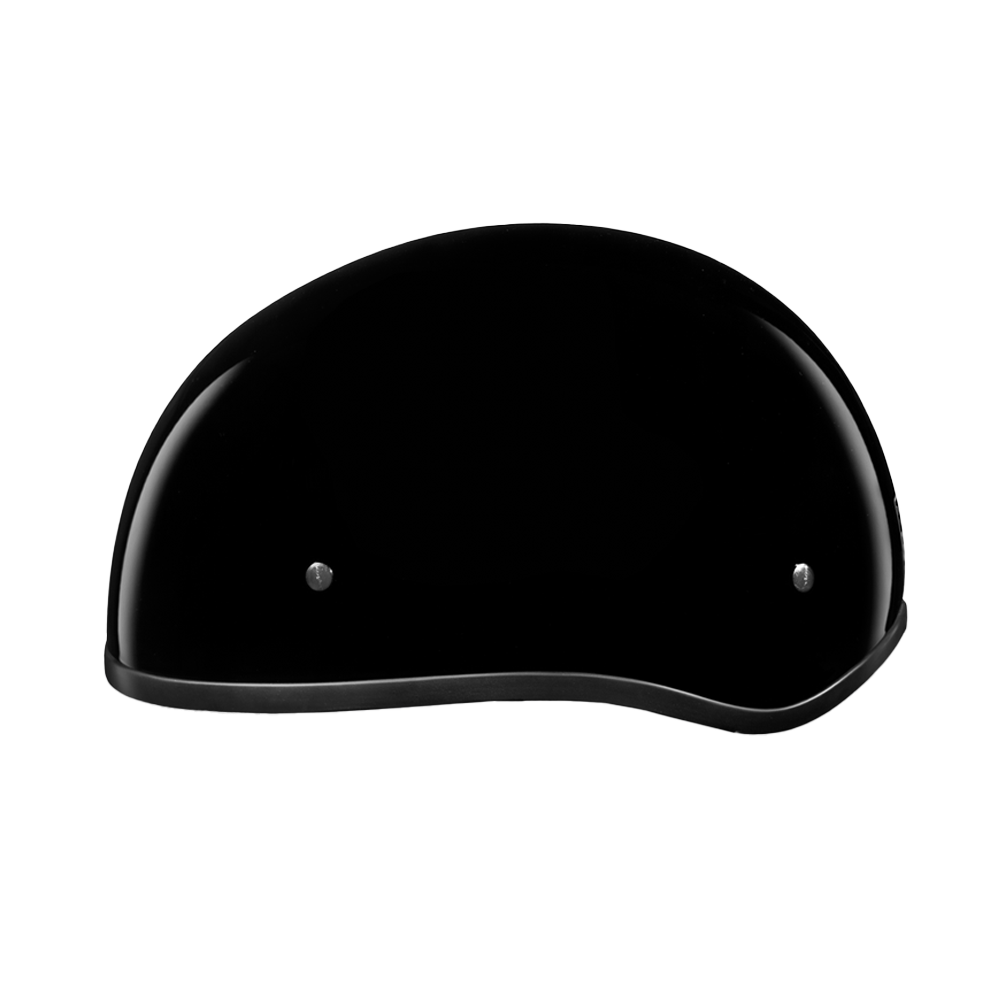 Daytona Skull Cap W/O VISOR DOT Motorcycle Helmet - Hi-Gloss Black