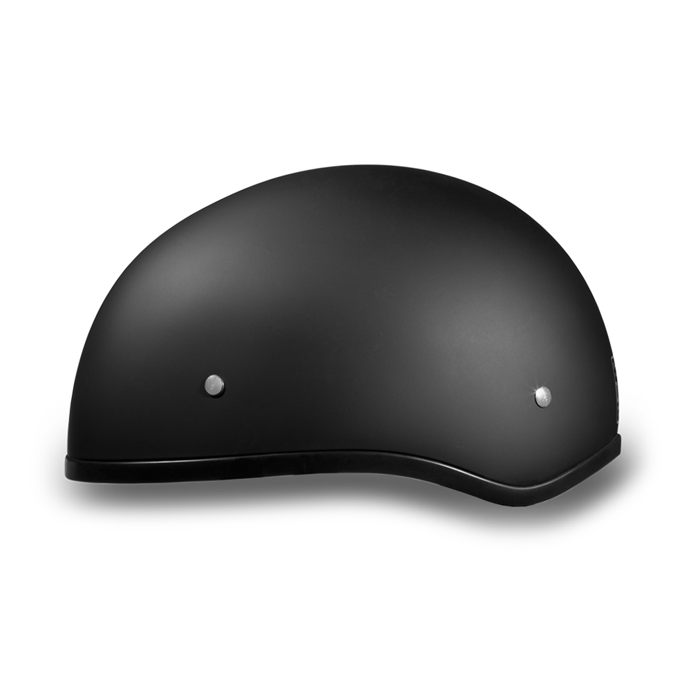 D1-BNS D.O.T. DAYTONA SKULL CAP W/O VISOR - DULL BLACK-1/2 Shell Helmets-Daniel Smart Mfg - Retail