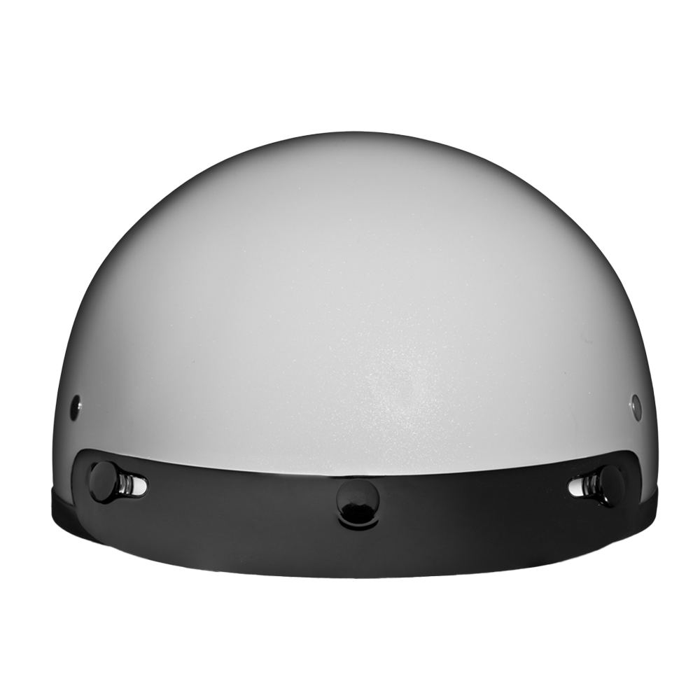DOT Approved Daytona Skull Cap Half Shell Motorcycle Helmet - Beanie Style for Motorcycles, Cruisers, Scooters, and Mopeds - Pearl White