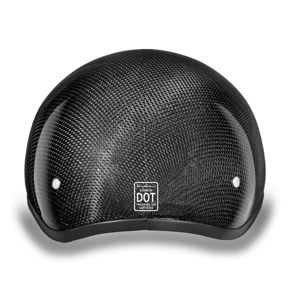 D2-GNS D.O.T. DAYTONA SKULL CAP W/O VISOR- GREY CARBON FIBER-Daniel Smart Mfg - Retail