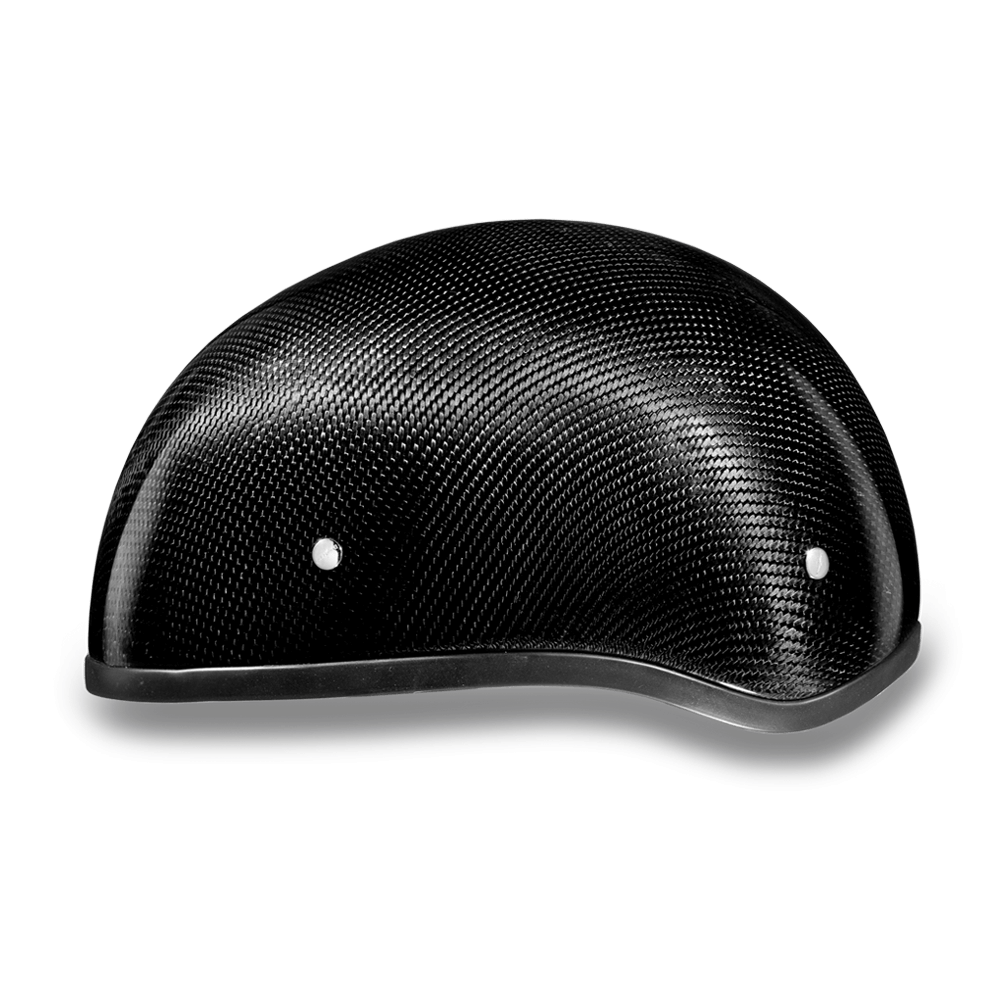 D2-GNS D.O.T. DAYTONA SKULL CAP W/O VISOR- GREY CARBON FIBER-1/2 Shell Helmets-Daniel Smart Mfg - Retail