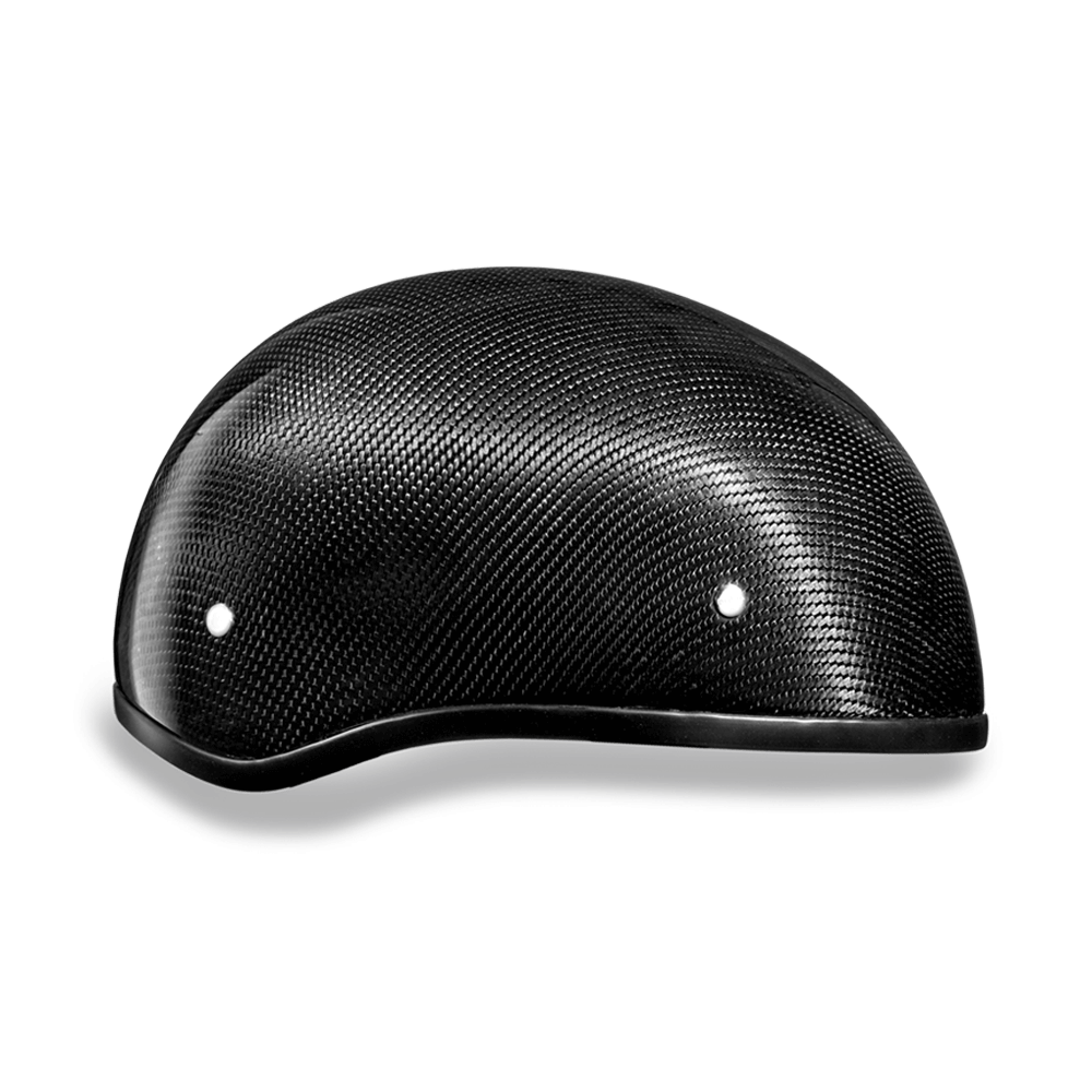 D2-GNS D.O.T. DAYTONA SKULL CAP W/O VISOR- GREY CARBON FIBER-1/2 Shell Helmets-Daniel Smart Mfg - Retail