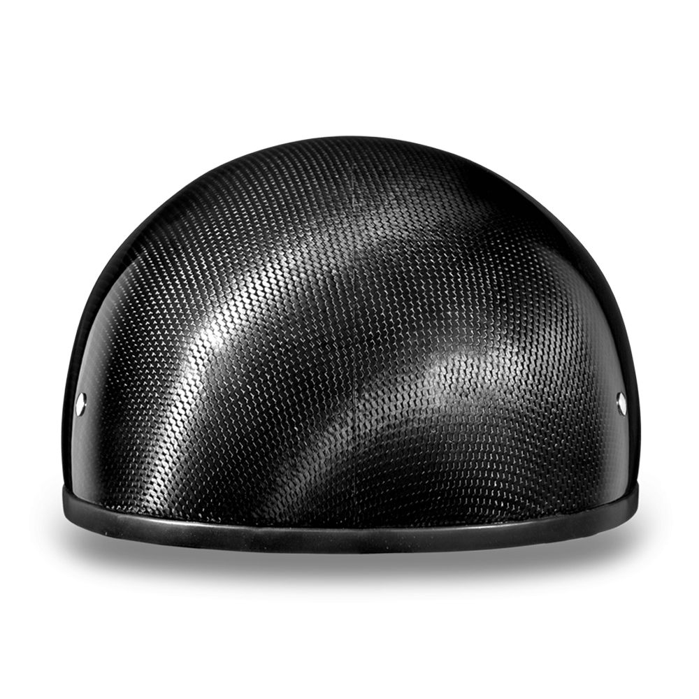 D2-GNS D.O.T. DAYTONA SKULL CAP W/O VISOR- GREY CARBON FIBER-1/2 Shell Helmets-Daniel Smart Mfg - Retail