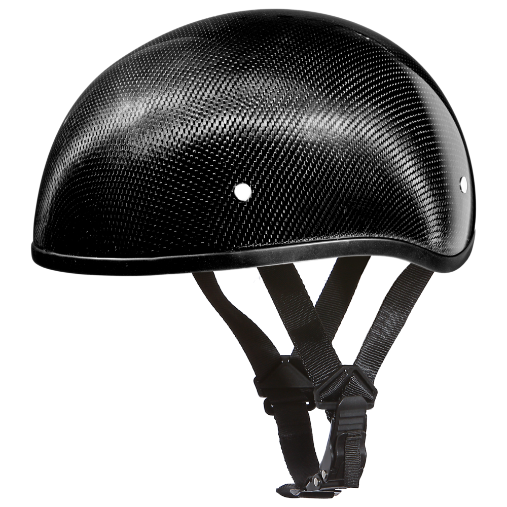 D2-GNS D.O.T. DAYTONA SKULL CAP W/O VISOR- GREY CARBON FIBER-1/2 Shell Helmets-Daniel Smart Mfg - Retail