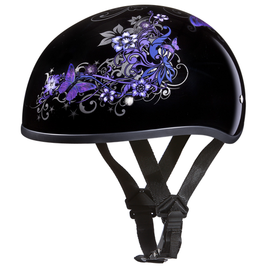 D6-B D.O.T. DAYTONA SKULL CAP - W/ BUTTERFLY-Daniel Smart Mfg - Retail