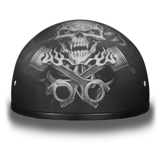 D6-PS D.O.T. DAYTONA SKULL CAP - W/ PISTONS SKULL-Daniel Smart Mfg - Retail