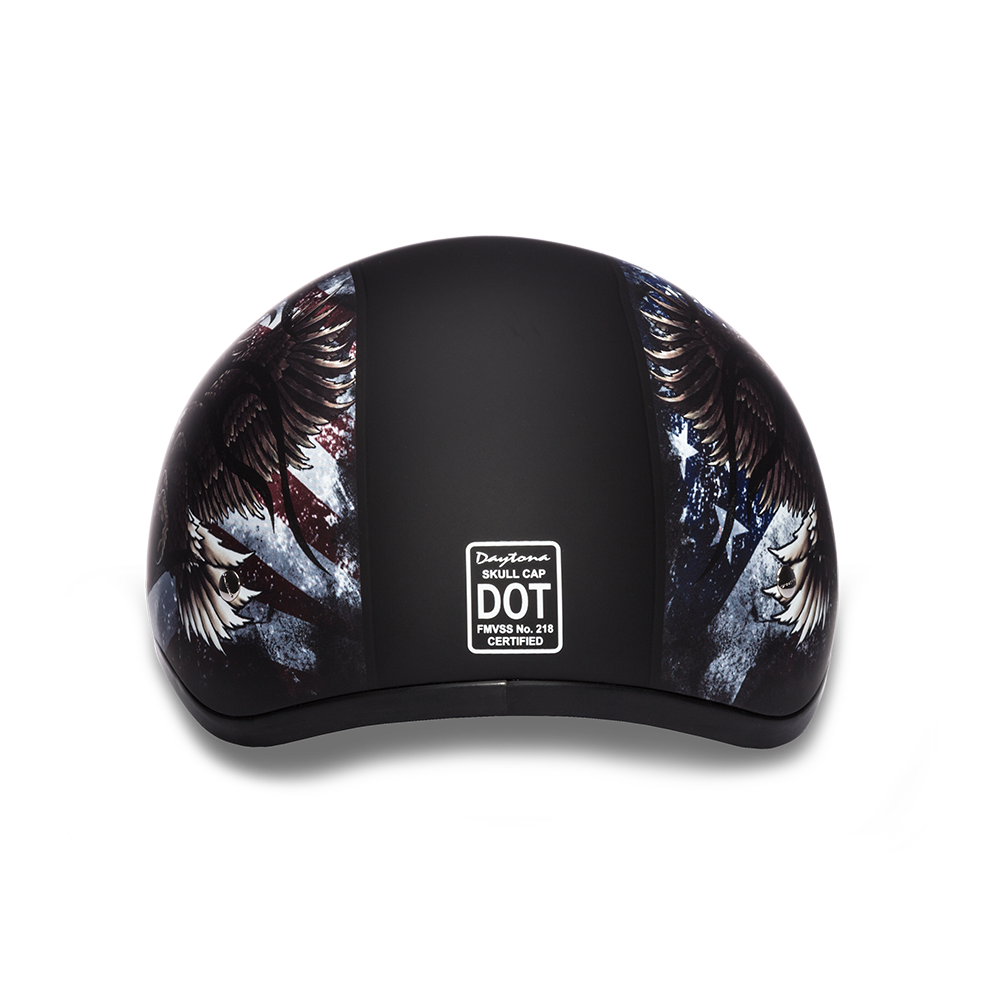 D6-USA D.O.T. DAYTONA SKULL CAP - W/ USA-1/2 Shell Helmets-Daniel Smart Mfg - Retail
