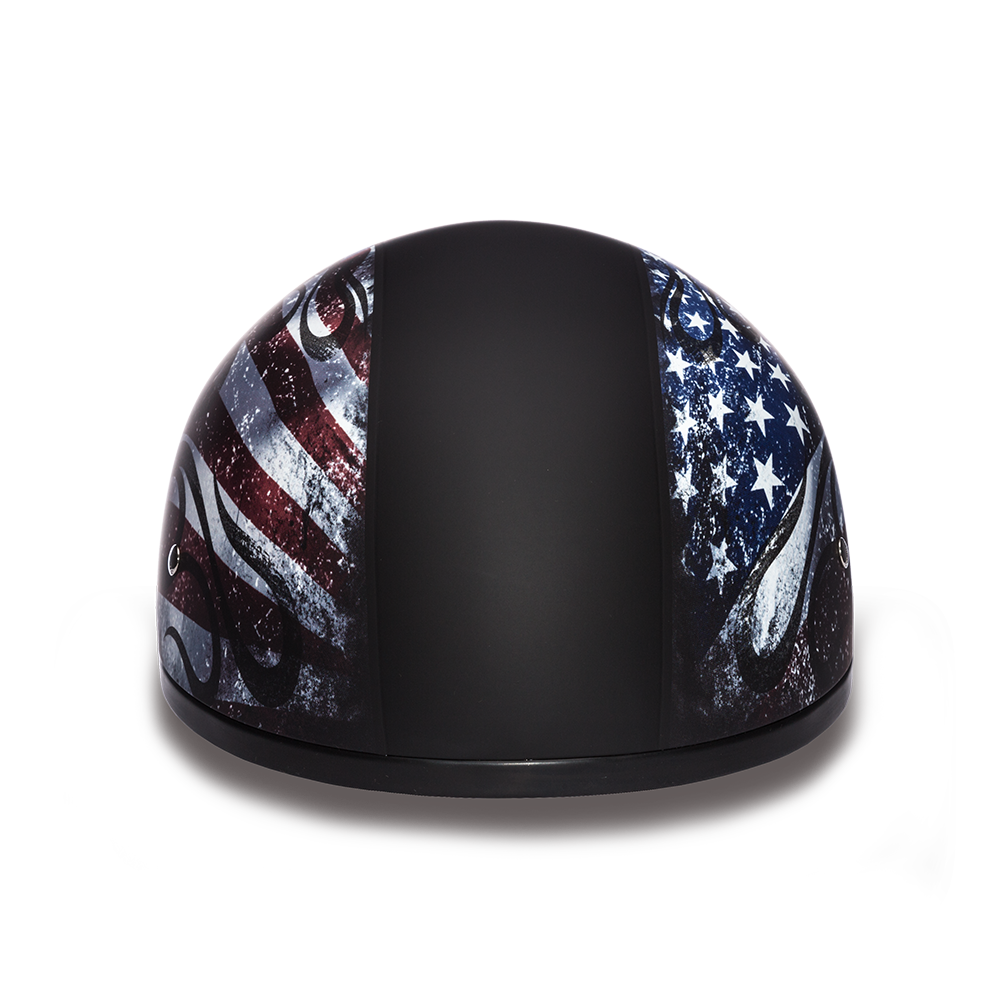 D6-USA D.O.T. DAYTONA SKULL CAP - W/ USA-1/2 Shell Helmets-Daniel Smart Mfg - Retail