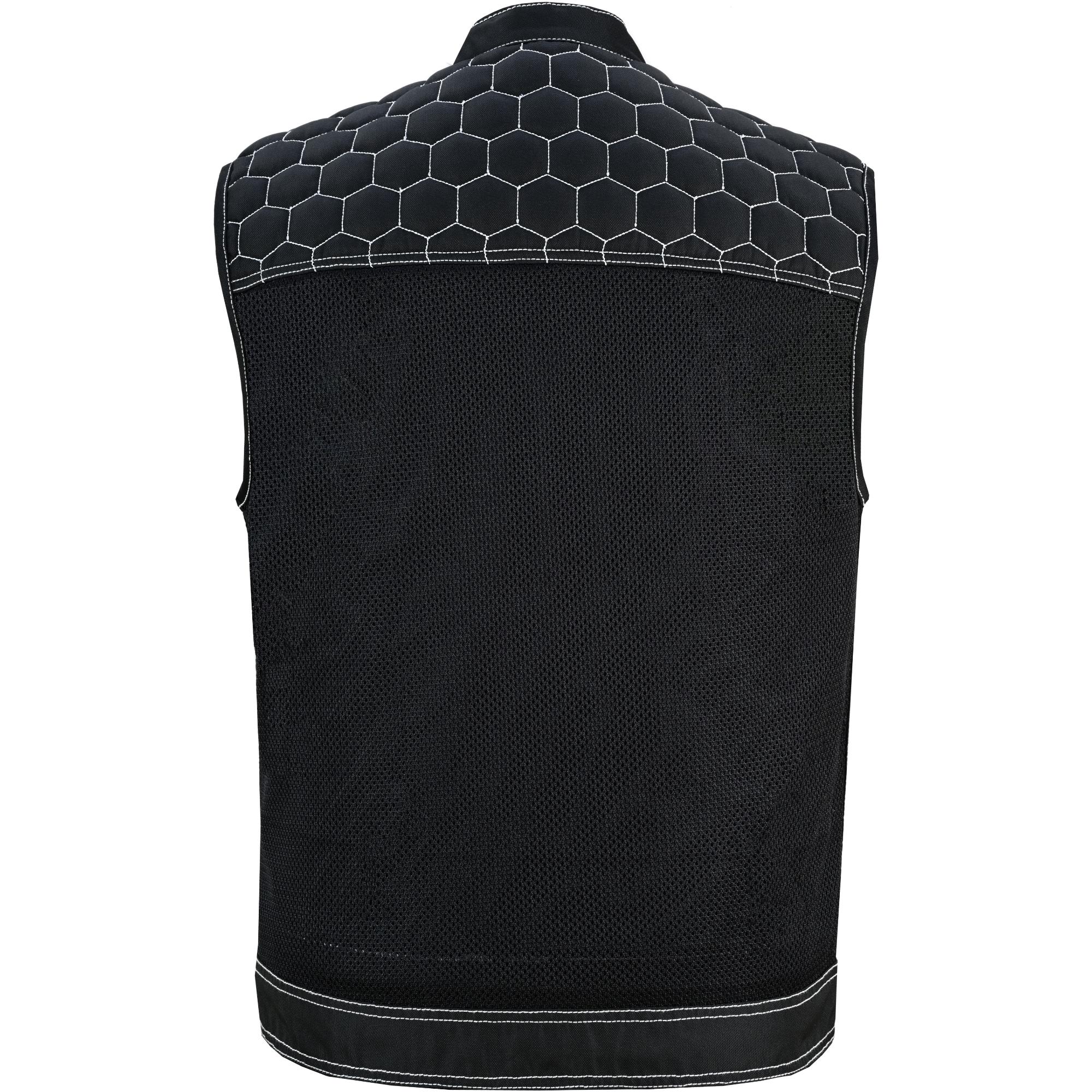 Dark Striker Men's Black Mesh Textile Vest with White Paisley Liner-Daniel Smart Mfg - Retail