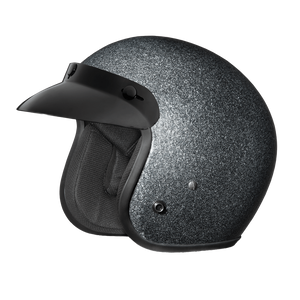 D.O.T. Daytona Cruiser Motorcycle Helmet - Gun Metal Flake