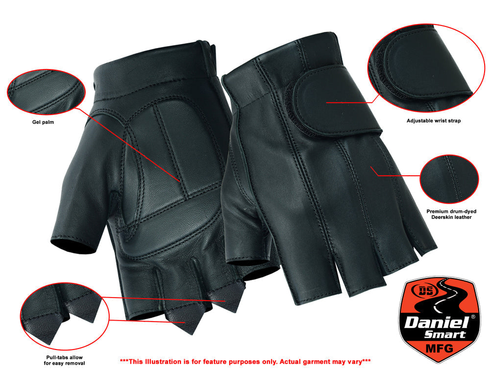 Deerskin Dominator - Men's Deerskin Fingerless Gloves-Mens Fingerless Gloves-Daniel Smart Mfg - Retail