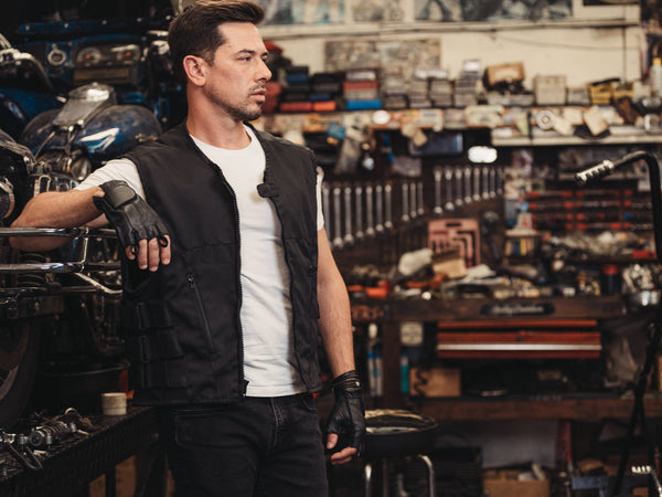 Deerskin Dominator Men's Deerskin Fingerless Gloves Riders