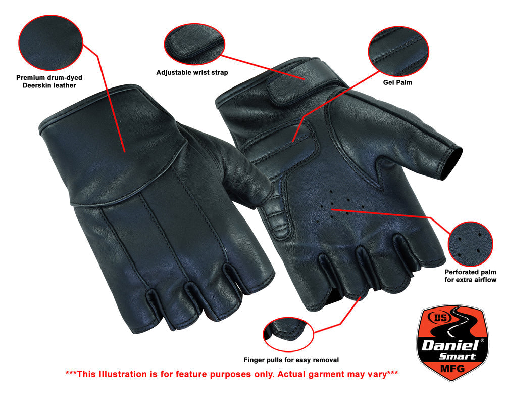 DeerVibe - Women's Deerskin Gloves-Women's Fingerless Gloves-Daniel Smart Mfg - Retail