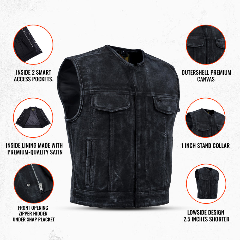 Desert Drifter – Summer Spark Men's Canvas Vest-Men's Canvas Vest-Daniel Smart Mfg - Retail
