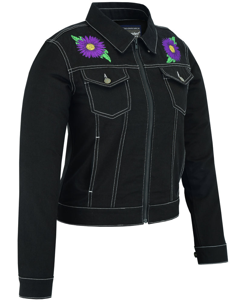 DM949 Women's Daisy Black Denim Jacket-Daniel Smart Mfg - Retail