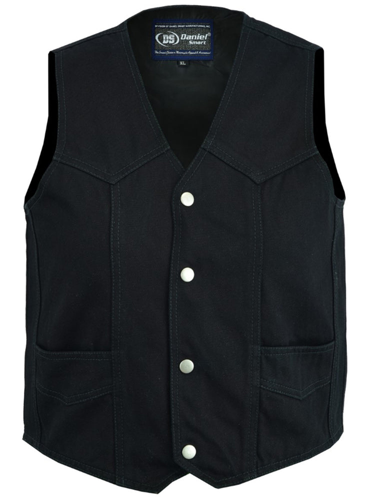 DM9725 Kids Denim Plain Side Vest-Kids Leather-Daniel Smart Mfg - Retail