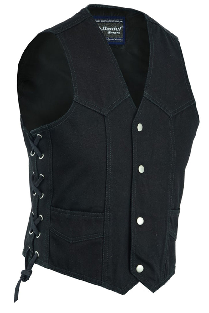 DM9726 Kids Denim Side Lace Vest-Kids Leather-Daniel Smart Mfg - Retail