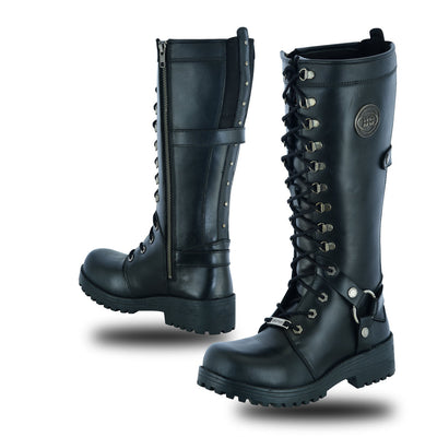 Drax - Women's Leather Motorcycle Boots-Womens Motorcycle Boots-Daniel Smart Mfg - Retail