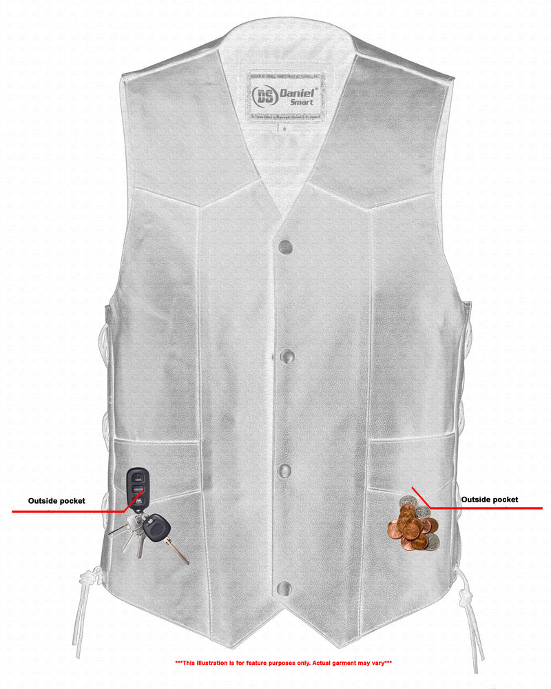 DS111 Traditional Single Back Panel Concealed Carry Vest-Daniel Smart Mfg - Retail