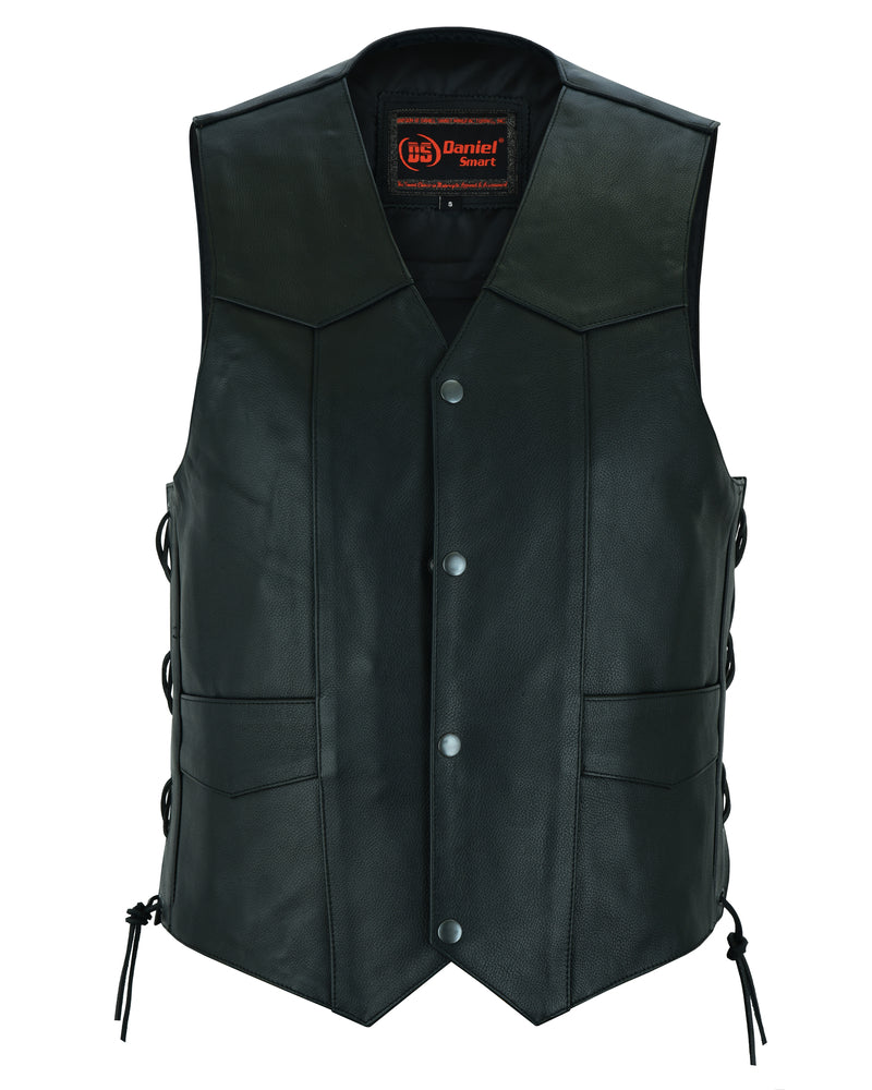 DS111 Traditional Single Back Panel Concealed Carry Vest-Daniel Smart Mfg - Retail