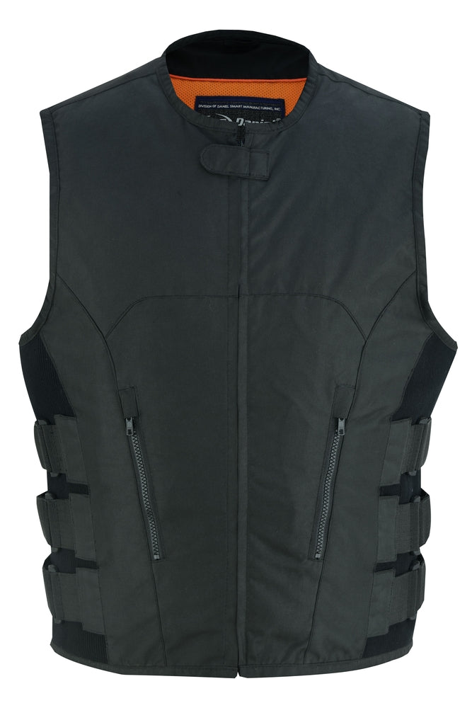 DS112BK Men's Textile Updated SWAT Team Style Vest-Daniel Smart Mfg - Retail