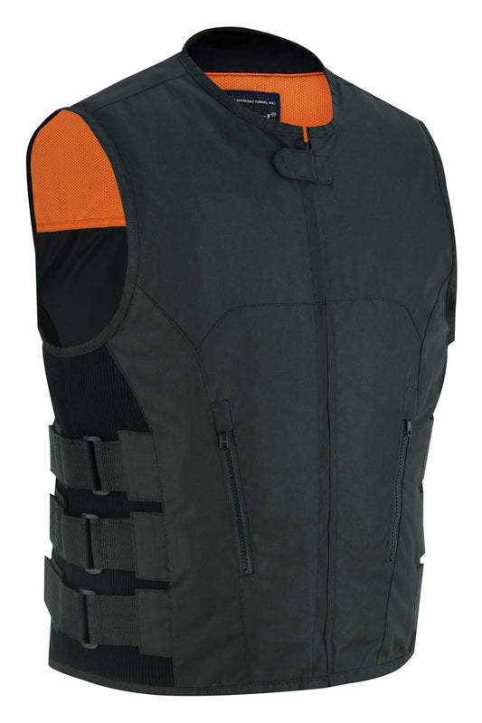 DS112BK Men's Textile Updated SWAT Team Style Vest-Daniel Smart Mfg - Retail